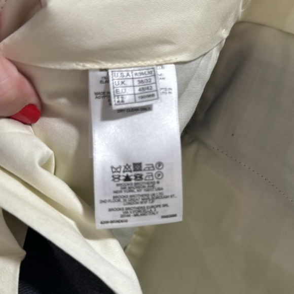 NWT Brooks Brothers Grey Slacks W38/L32 Cotton Blend - Picture 3 of 7